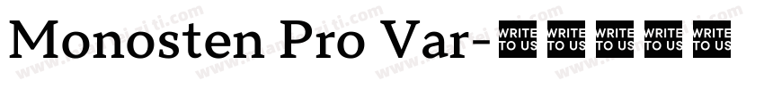 Monosten Pro Var字体转换
